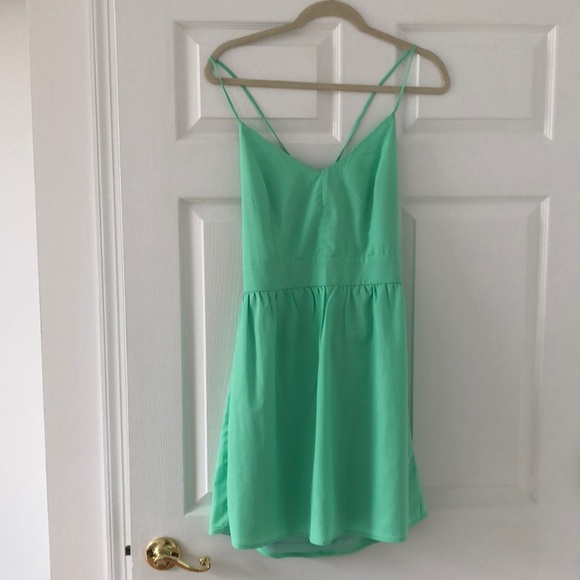 Tobi Dresses & Skirts - Tobi | crisscross back tank dress | green | large
